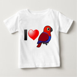 I Love Female Eclectus Parrots Baby Fine Jersey T-Shirt