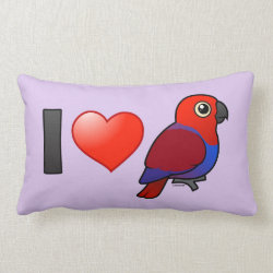 I Love Female Eclectus Parrots Throw Pillow Lumbar 13