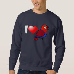 I Love Female Eclectus Parrots Men's Basic Sweatshirt