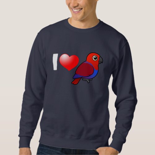 I Love Eclectus Parrots female Sweatshirt
