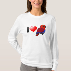 I Love Female Eclectus Parrots Women's Basic Long Sleeve T-Shirt