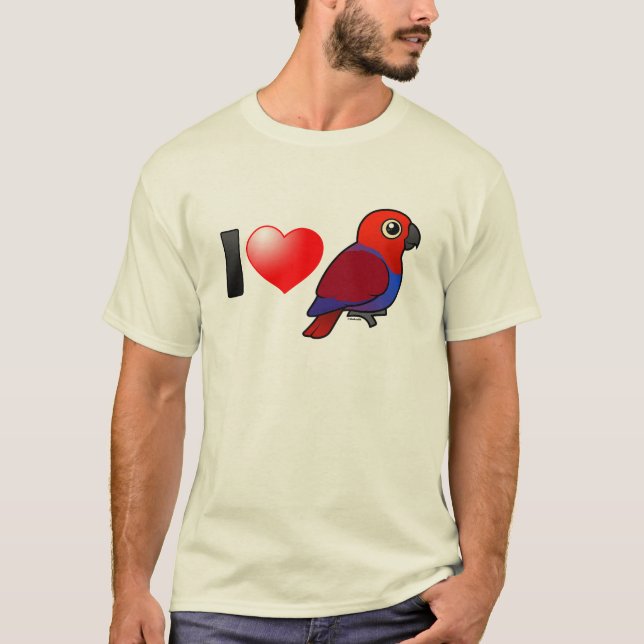 I Love Eclectus Parrots (female) T-Shirt (Front)