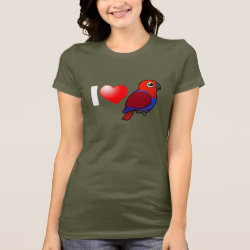 I Love Female Eclectus Parrots Women's Bella Jersey T-Shirt