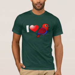 I Love Female Eclectus Parrots Men's Basic American Apparel T-Shirt