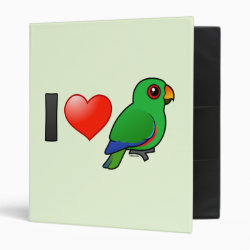 I Love Male Eclectus Parrots Avery Signature Binder 8.5x11
