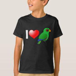 I Love Male Eclectus Parrots Kids' Hanes TAGLESS® T-Shirt
