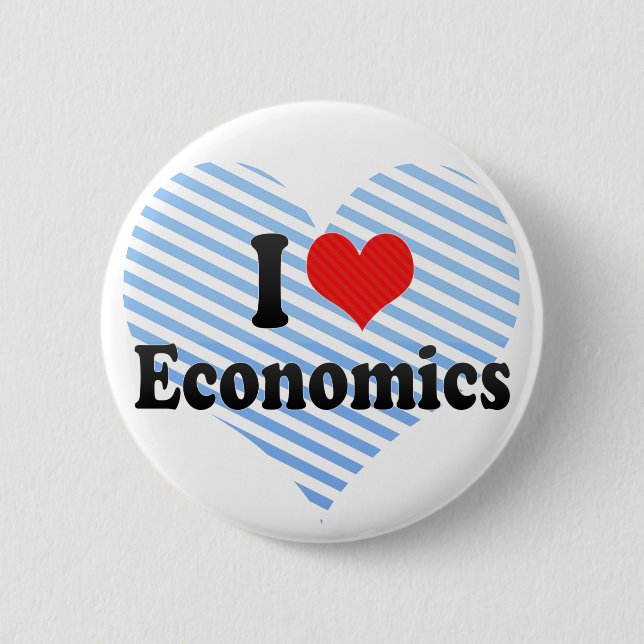I Love Economics Button (Front)
