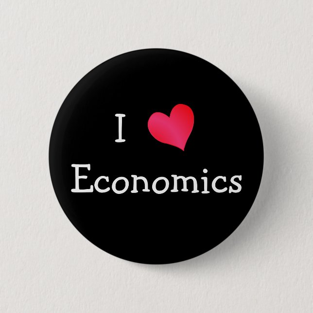 I Love Economics Button (Front)
