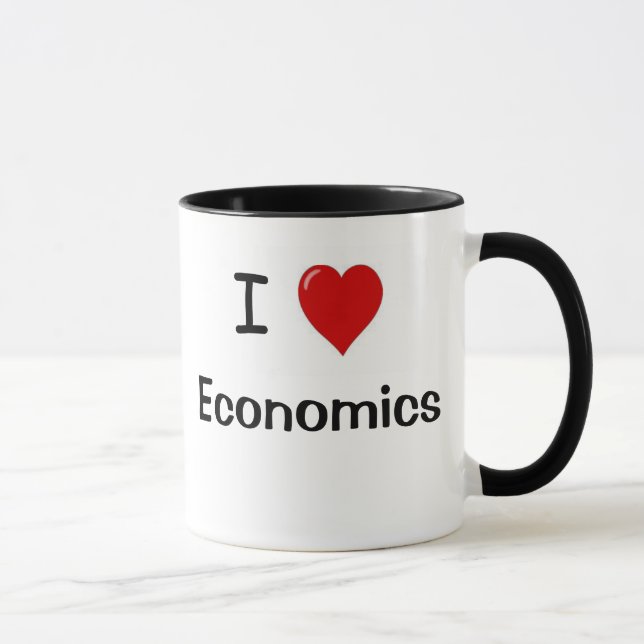 I Love Economics Economics Loves me Mug (Right)