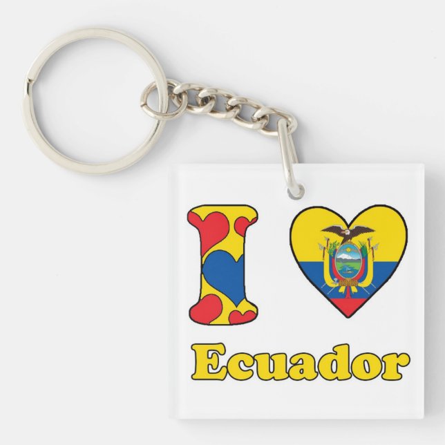 I love Ecuador Keychain (Front)