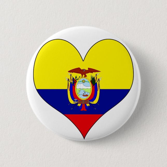 I Love Ecuador Pinback Button (Front)