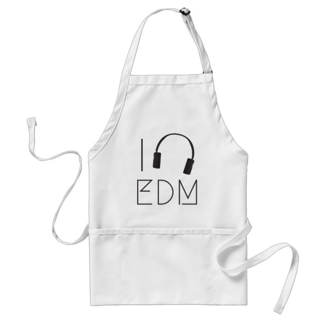 I love EDM Adult Apron (Front)