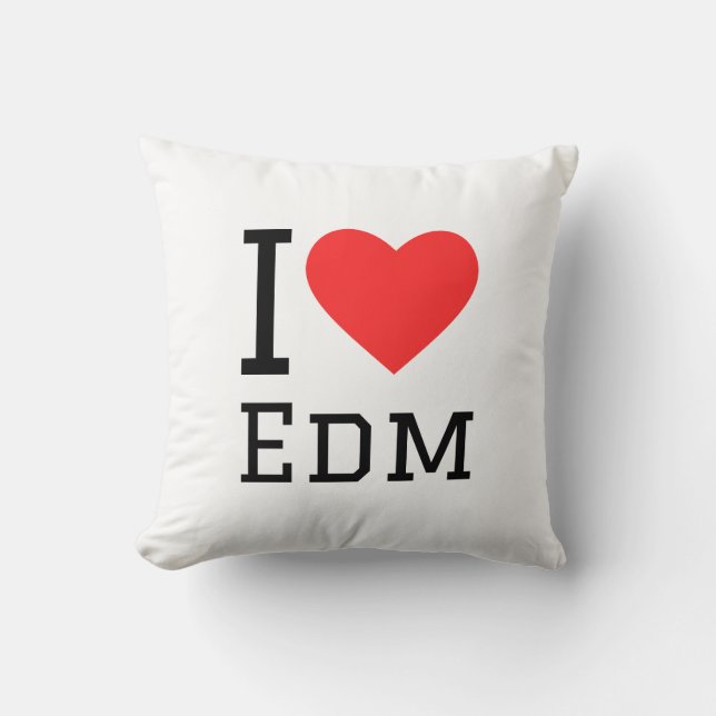 I love edm throw pillow (Front)