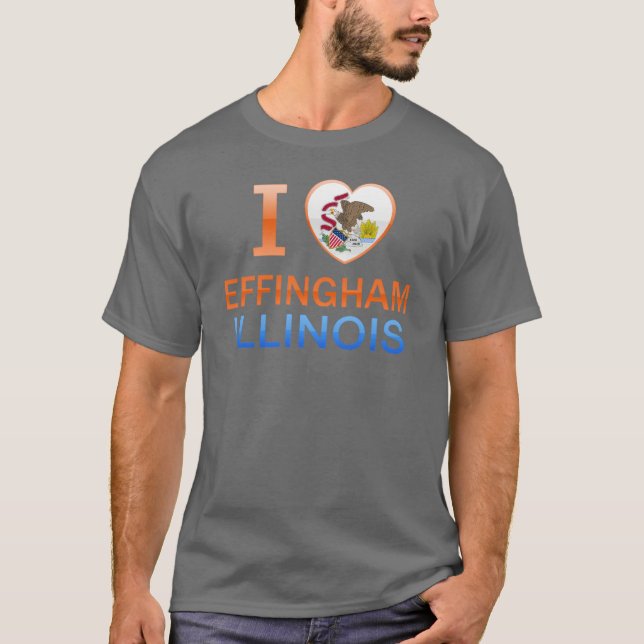 I Love Effingham, IL T-Shirt (Front)