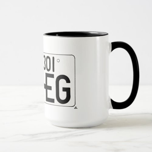 I Love EG Japanese License Plate Mug