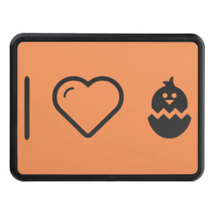 I Love Egg Hatching Tow Hitch Cover