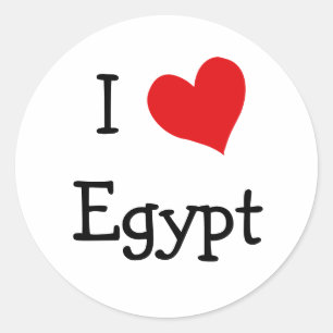 I Love Egypt Classic Round Sticker