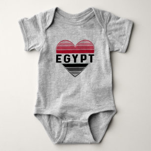 I Love Egypt, Egyptian Heart Baby Bodysuit