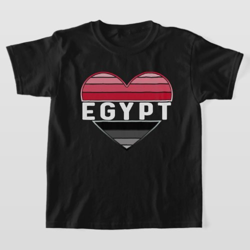 I Love Egypt Egyptian Heart T_Shirt