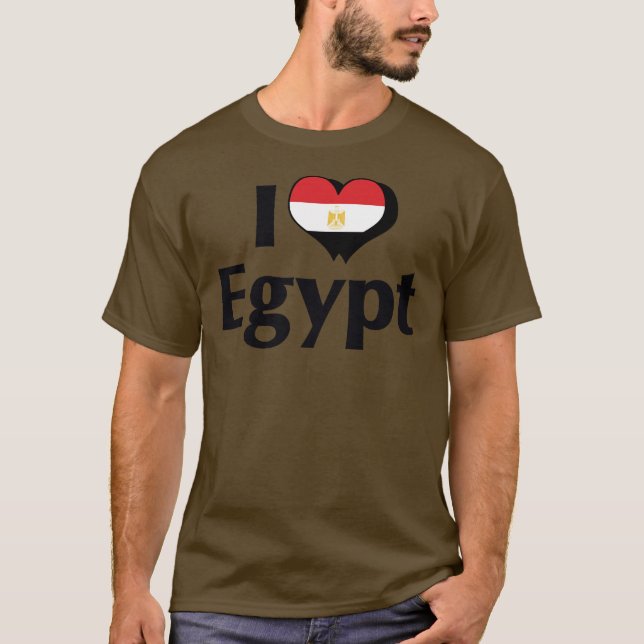 I Love Egypt Flag T-Shirt (Front)