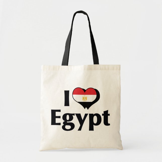 I Love Egypt Flag Tote Bag (Front)