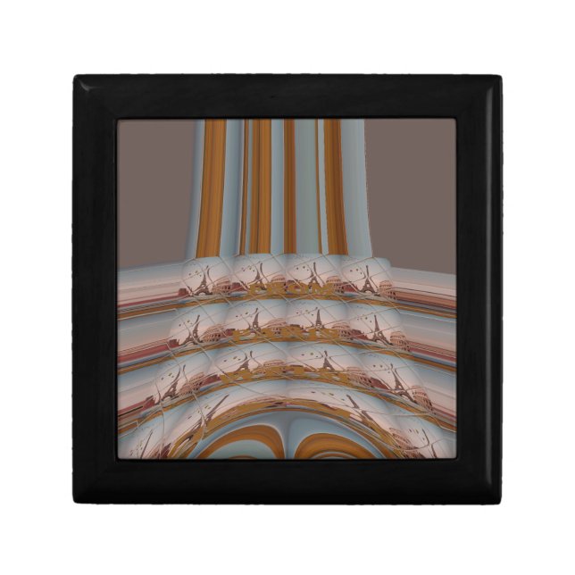 I Love Eiffel Tower  Paris With Love blue sky colo Jewelry Box (Front)