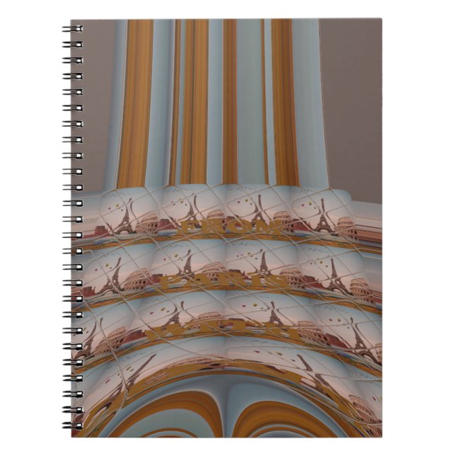 I Love Eiffel Tower  Paris With Love blue sky colo Notebook (Front)