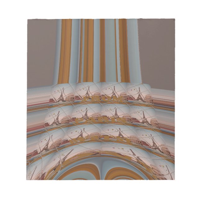 I Love Eiffel Tower  Paris With Love blue sky colo Notepad (Front)