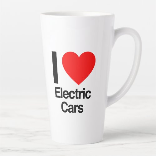 I Love Electric Cars Latte Mug