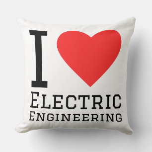 I love electric engineering  throw pillow