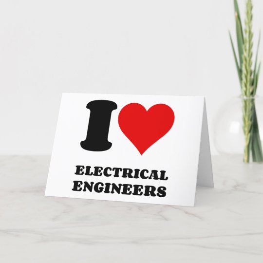 I LOVE ELECTRICAL ENGINEERS HOLIDAY CARD