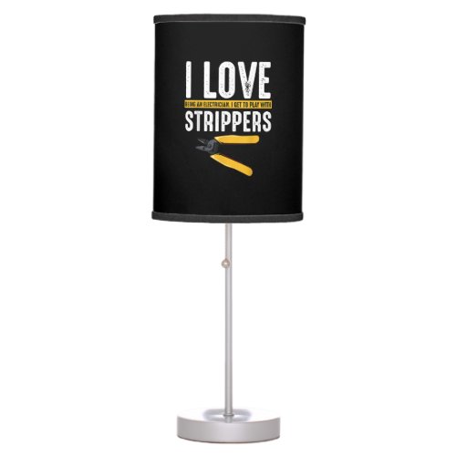 I Love Electrician Electricity Funny Table Lamp