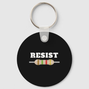 I Love Electricity Design Resist Resistor Symbol Keychain