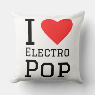 I love electro pop throw pillow
