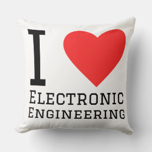 I love electronic engineering  throw pillow