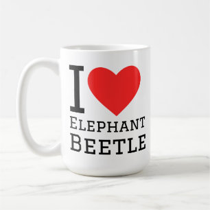 I love elephant beetle coffee mug