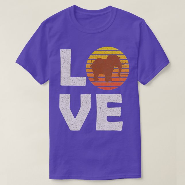 I Love Elephants Funny Elephant  - 2  T-Shirt (Design Front)