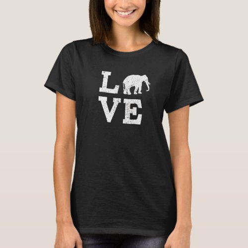 I Love Elephants Funny T_Shirt