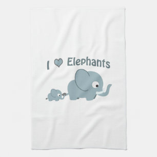 I love elephants. towel