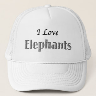 I Love Elephants Trucker Hat