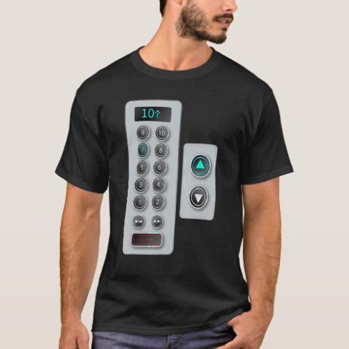 I Love Elevator Cute Elevator Buttons Mechanic Clo T-Shirt