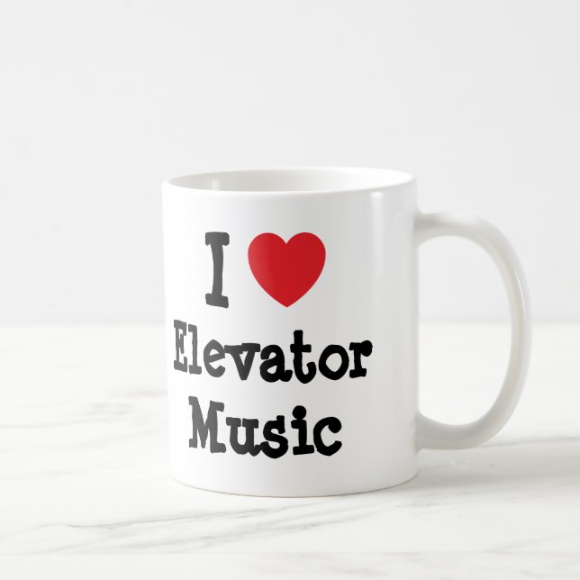 I love Elevator Music heart custom personalized Coffee Mug (Right)
