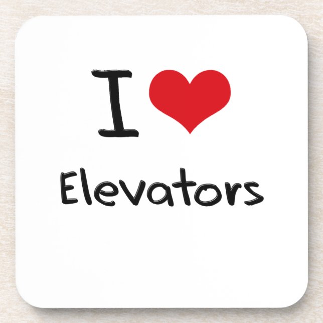 I love Elevators Beverage Coaster (Front)