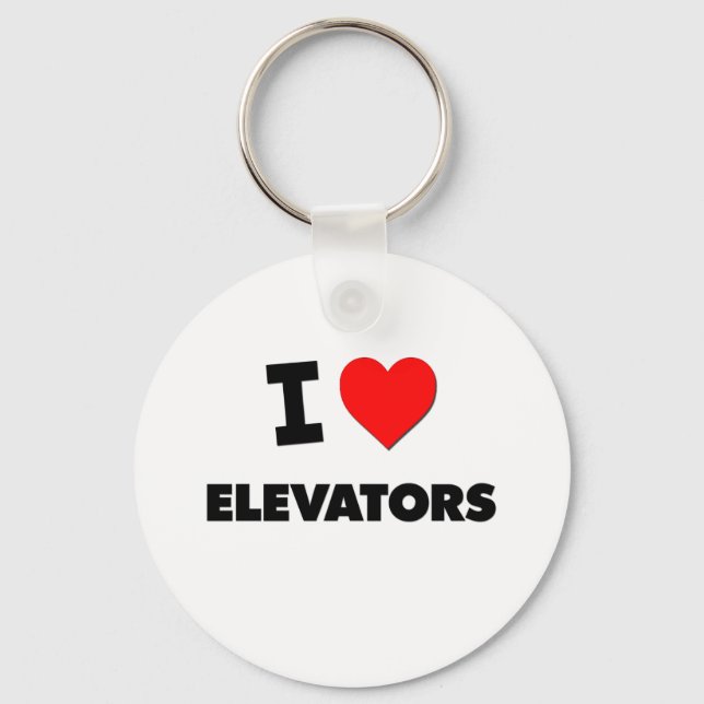 I love Elevators Keychain (Front)