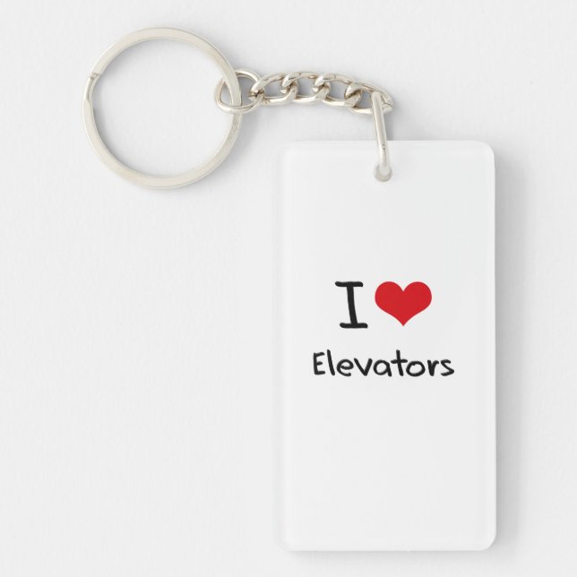 I love Elevators Keychain (Front)