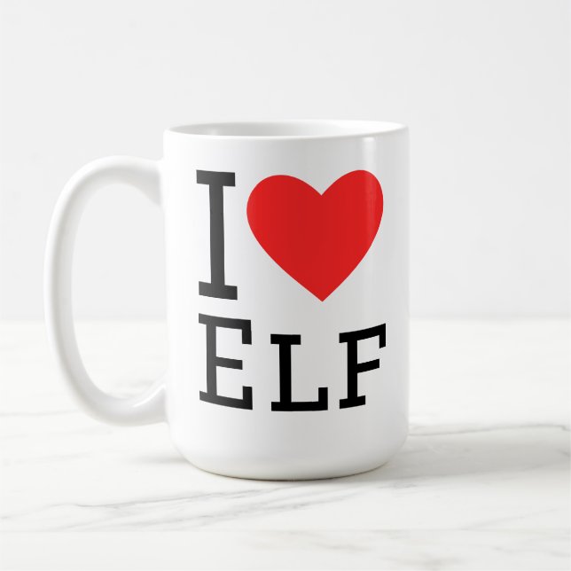 I love elf coffee mug (Left)