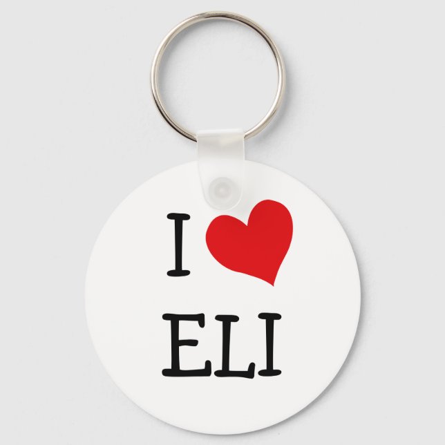 I Love Eli Keychain (Front)