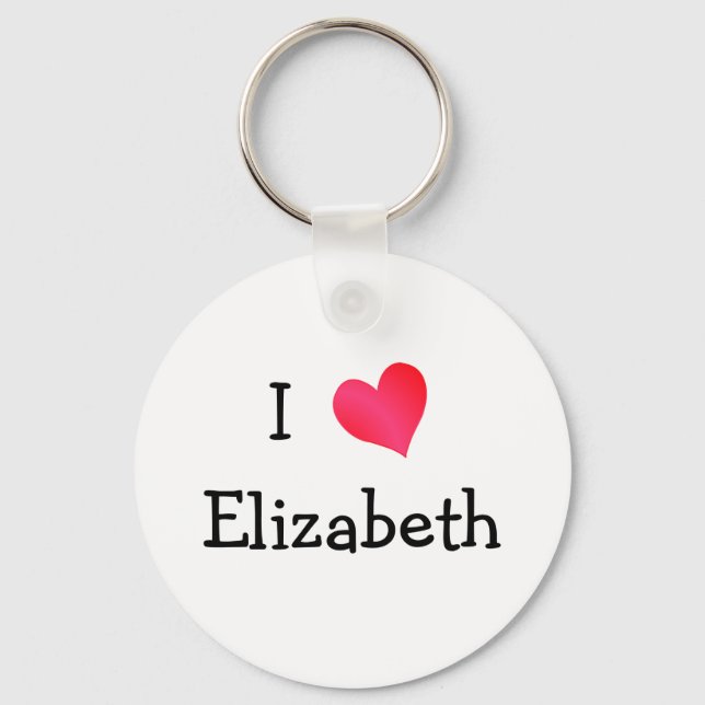 I Love Elizabeth Keychain (Front)