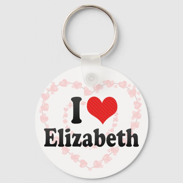I Love Elizabeth Keychain (Front)