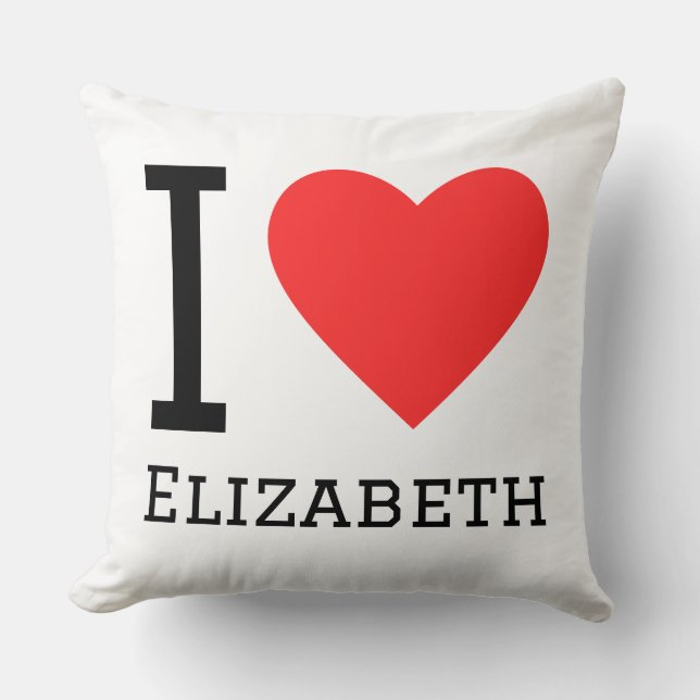 I love Elizabeth  Throw Pillow (Front)